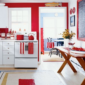 cozinha vermelha
