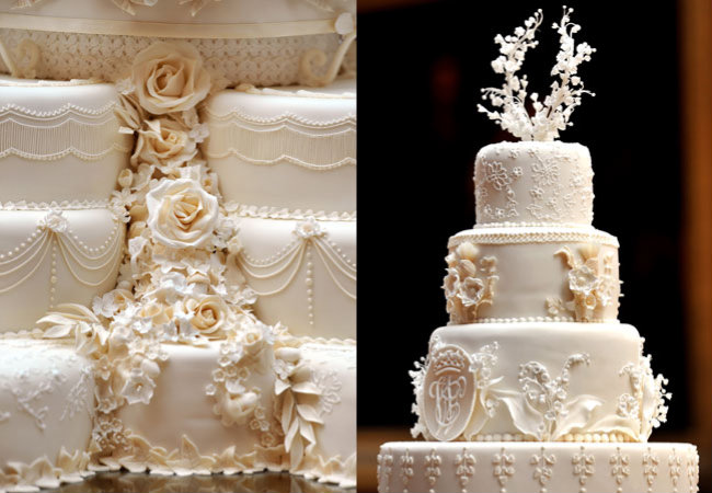 O bolo de casamento de Kate e William