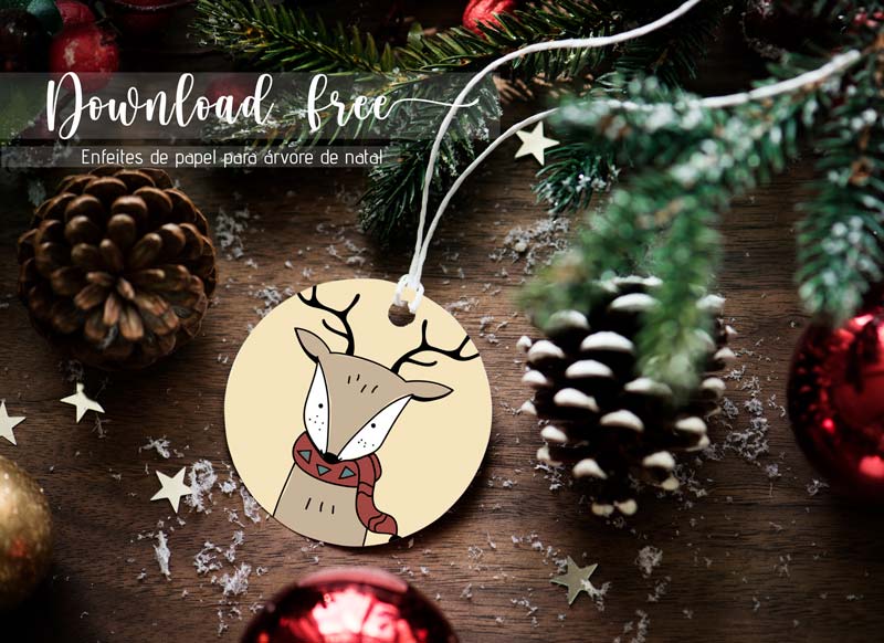 Enfeites de papel para árvore de natal: Download free! | Blog do Casamento