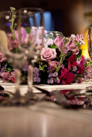 decoração de casamento lilás e rosa