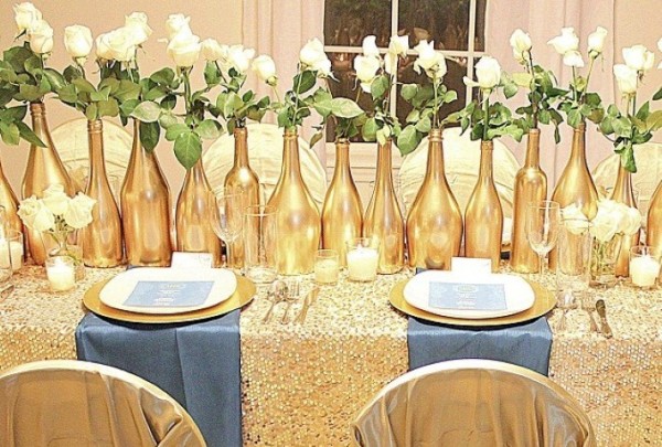 decoração de bodas de ouro