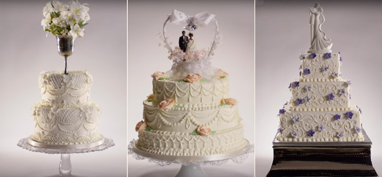A evolução dos bolos de casamento em 100 anos