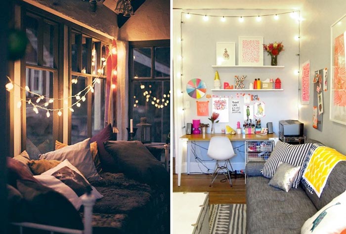 10 inspirações para decorar a casa com luzinhas