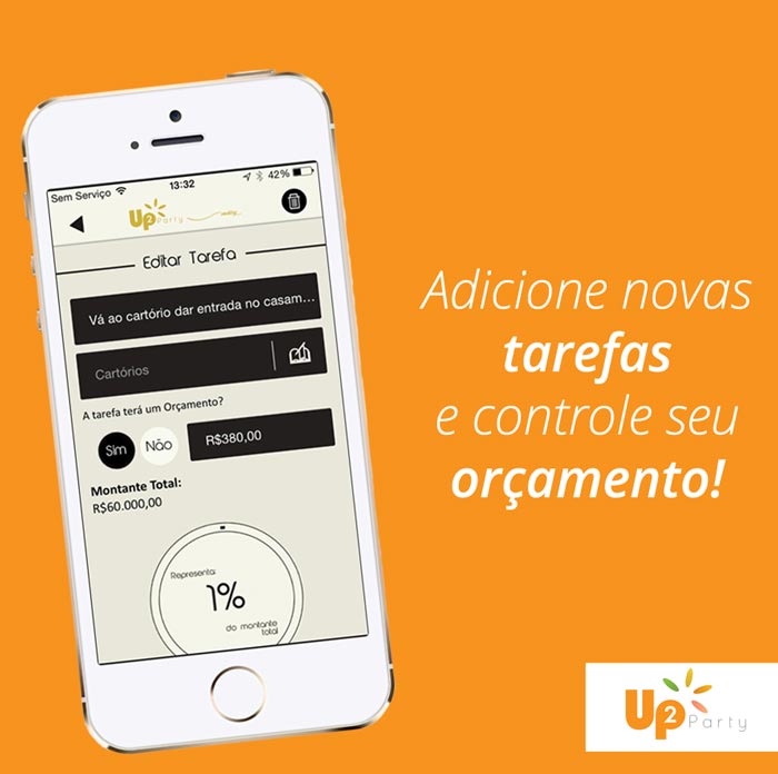 Up2Party - Baixe o aplicativo e gerencie e sua festa de casamento pelo celular