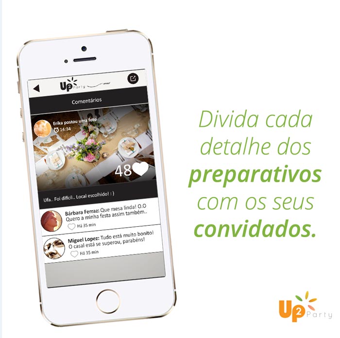 Up2Party - Baixe o aplicativo e gerencie e sua festa de casamento pelo celular